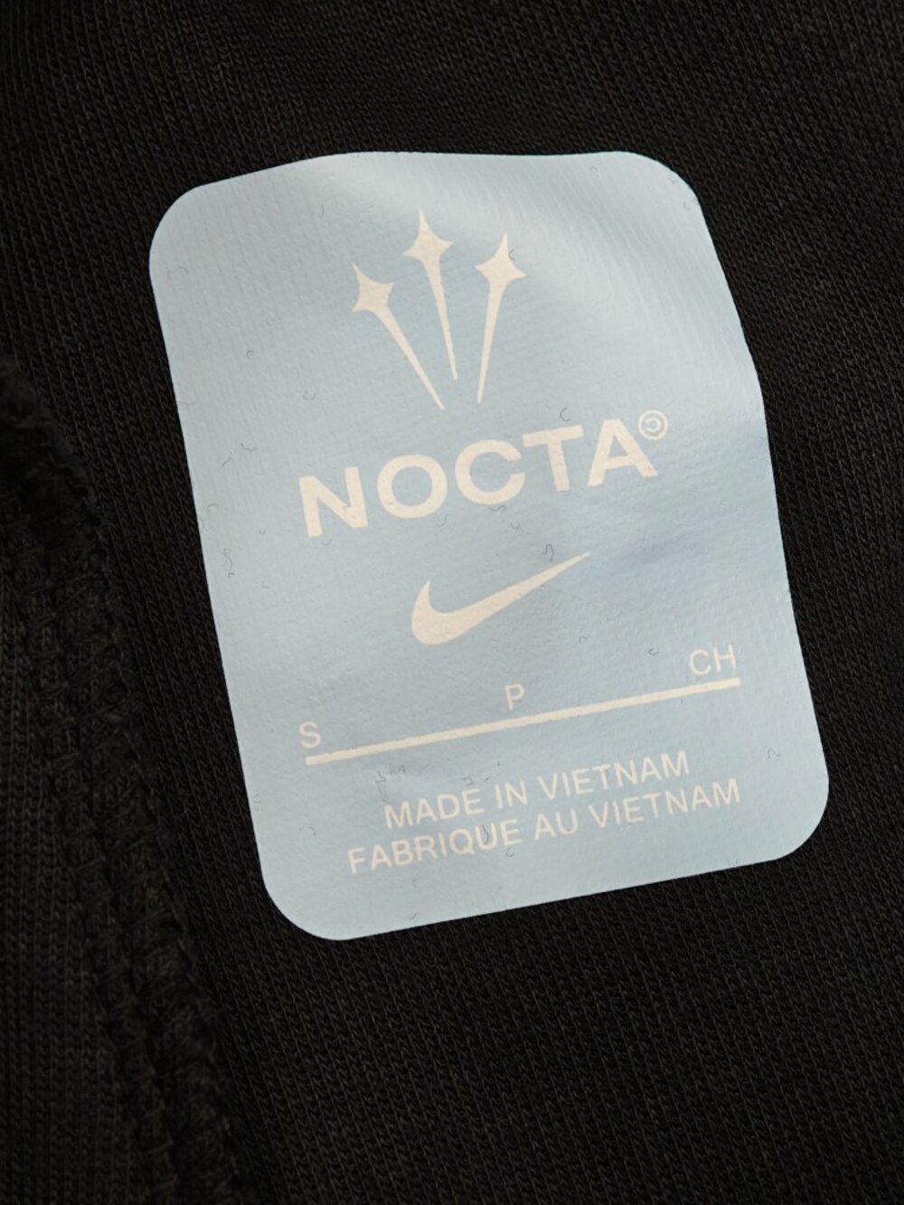 NOCTA Style Black Wide‑Leg Sweatpants Yellow Logo Zip Pocket Casual Track Pants - Picture 6 of 8
